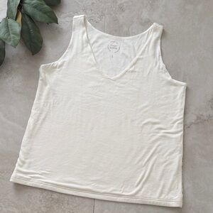 Cozy Earth Cream Tank Top Large Bamboo